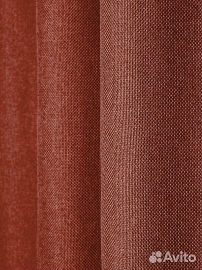 Комплект штор 130x250 блэкаут рогожка цвет кирпич