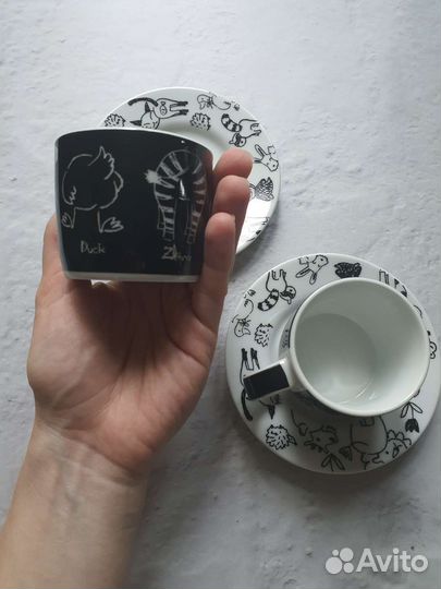 Фарфоровый набор для эспрессо новый