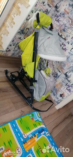 Детские санки коляска