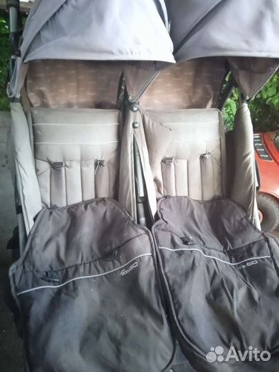Коляска трость для двойни и погодок