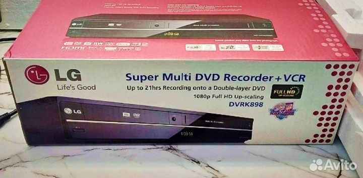 Super Multi DVD Recorder + VCR LG DVRk898 HDMi