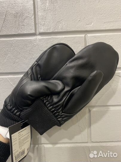Варежки новые, 7 р-р, экокожа