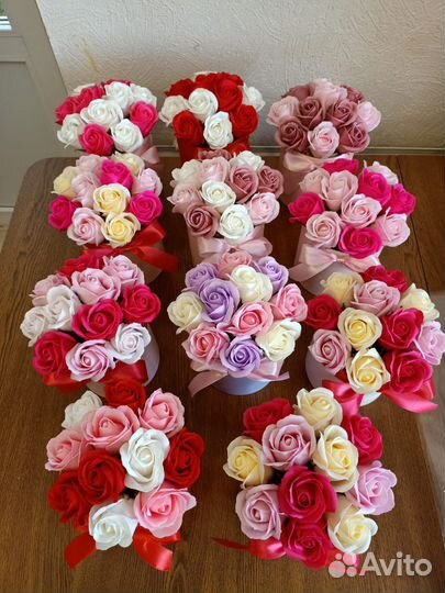 Букеты из мыльных роз