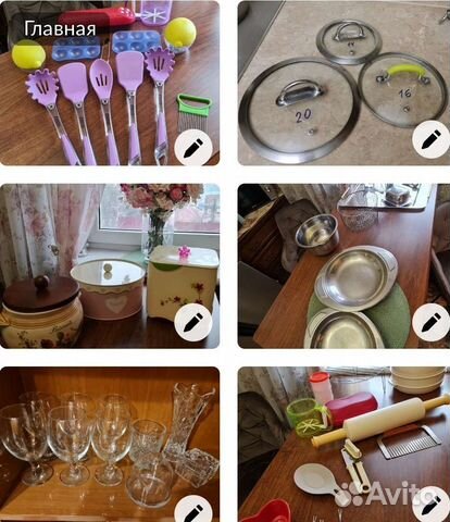 Поднос зеркало, бокалы, крышки