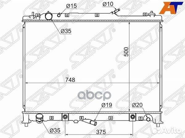 Радиатор Mazda CX-9 07-15 mz0014 Sat