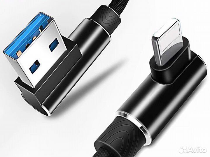 Зарядный кабель iPhone, с углом 90 градусов