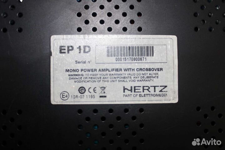 Усилитель Hertz EP 1D