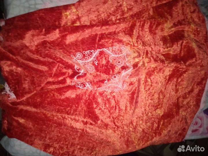 Плюшевые скатерть и покрывало -ковер СССР