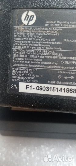 Блок питания Hp для ноутбука 4.0x1.7 18-19v