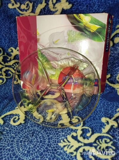 Винтажные ваза, блюдо, поднос