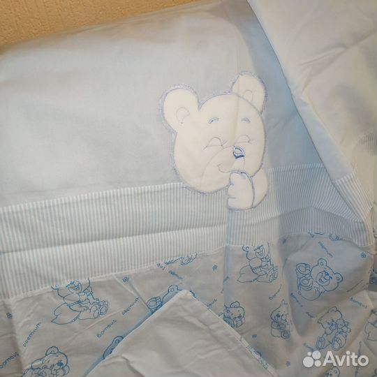 Комплект в кроватку+кроватка из бука