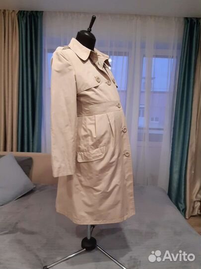 Плащ тренч на беременную 42 44