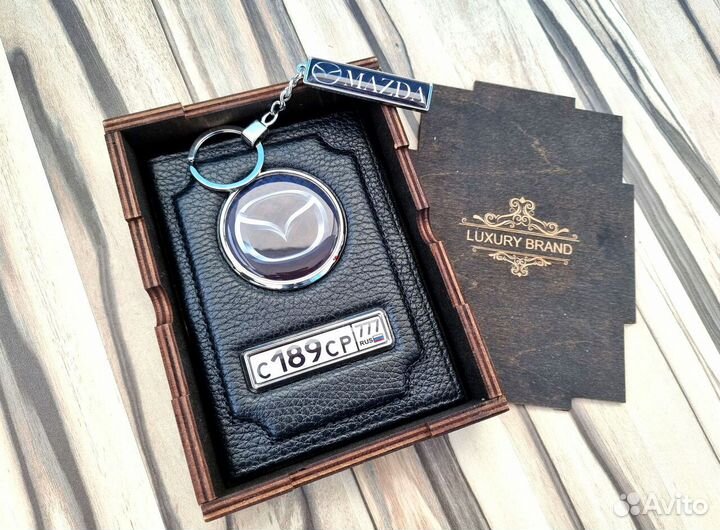 Обложка для автодокументов с лого и номером