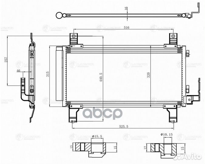 Радиатор кондиц. для а/м Mazda 6 (02) (lrac 25
