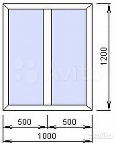 Окно пвх глухое 1000*1200мм