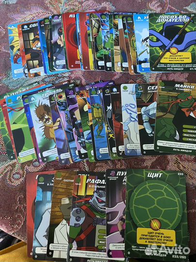 Карточки черепашки ниндзя 1серия (53ок+7рк)