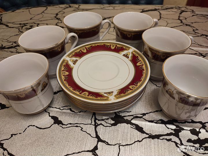 Китайский фарфор Guoguang Fine China набор 6 блюдц