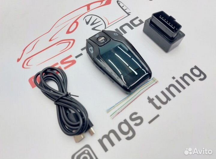 Смарт ключ Mini Cooper дизайн BMW черный с экраном