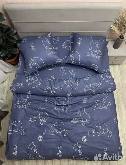 Постельное белье 2х спальный с евро, бязь