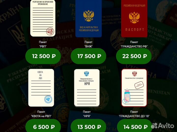 РВП / ВНЖ / Гражданство РФ