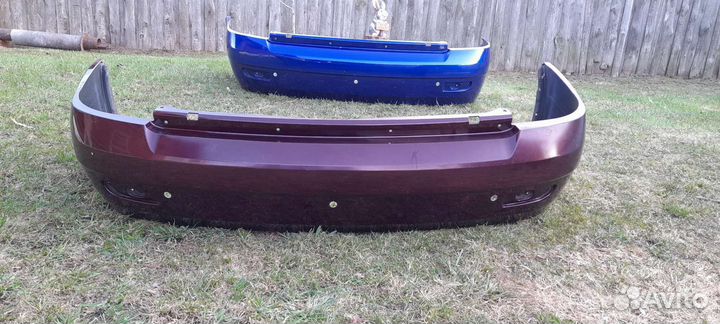 Два бампера, задние, приора седан