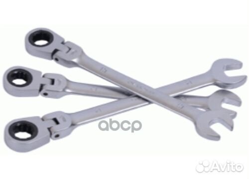 Ключ рожково-накидной трещоточный шарнирный (7