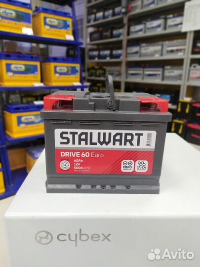 Аккумулятор 60Ah Stalwart 500A обратная полярность