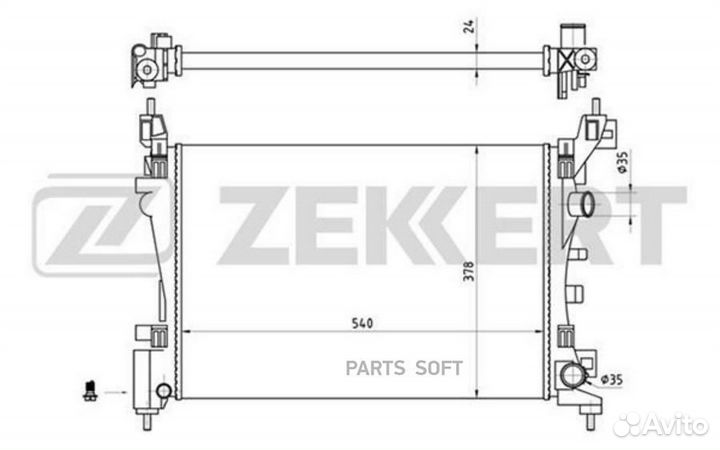 Радиатор охлаждения Фиат Гранде Пунто 08