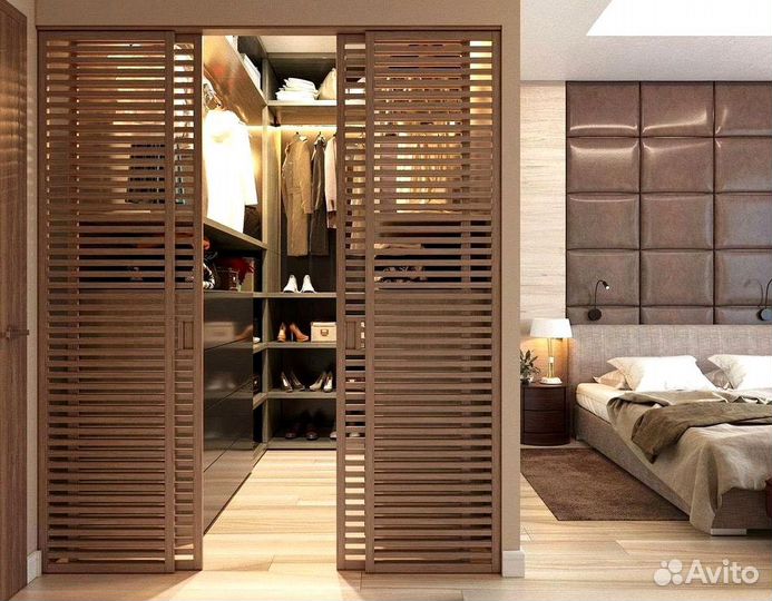 Раздвижные перегородки в гардеробную, шкаф