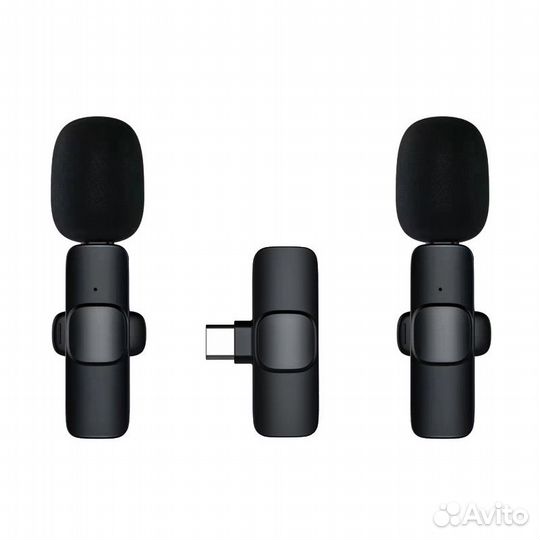 Двойной беспроводной петличный микрофон M22 для те