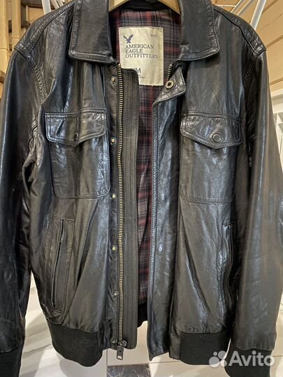 Кожаная куртка мужская American Eagle
