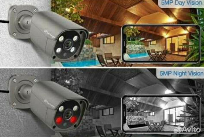 IP Камера Techage 5Mp 3.6мм PoE 48V/DC12V ик IP66