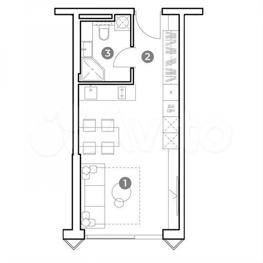 Апартаменты-студия, 30,5 м², 19/29 эт.