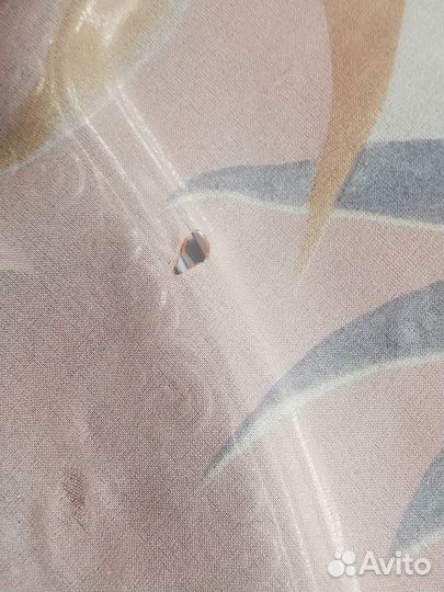 Тонкий нежный винтажный платок с дефектами