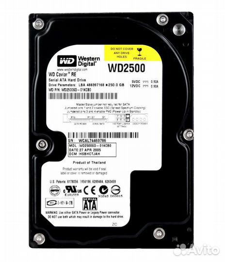 Жесткий диск Western Digital 250Gb WD2500YD