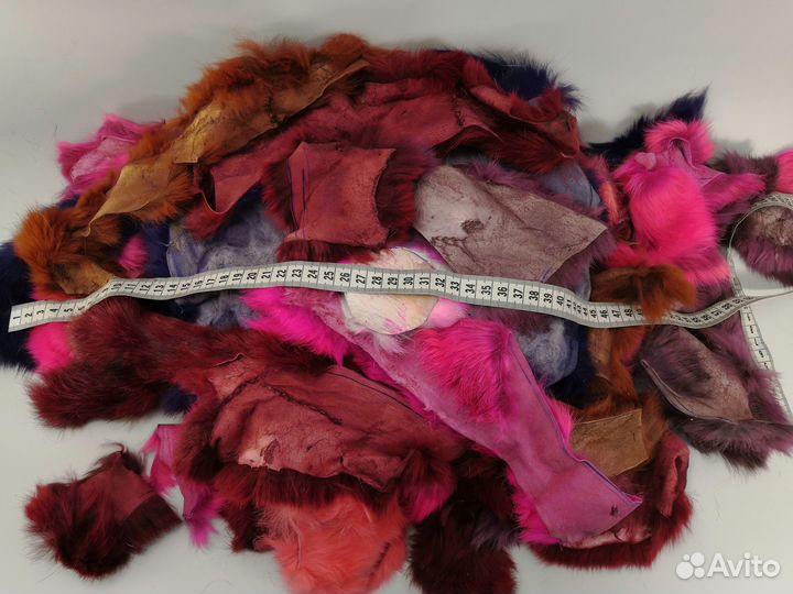 Кусочки меха кролика. Натуральный. Для рукоделия