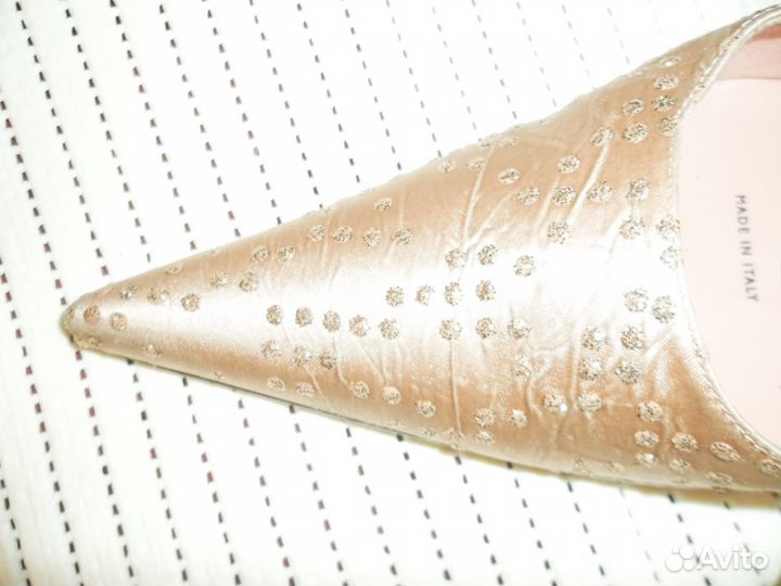 Туфли вечерние, шелк со стразами, Италия, р.39