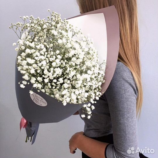 Букет из белой гипсофилы