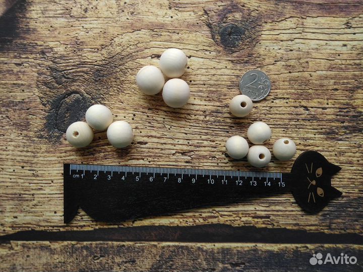 Бусины дерево от 16 до 20мм