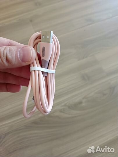 Кабель micro-USB розовый 1,8м