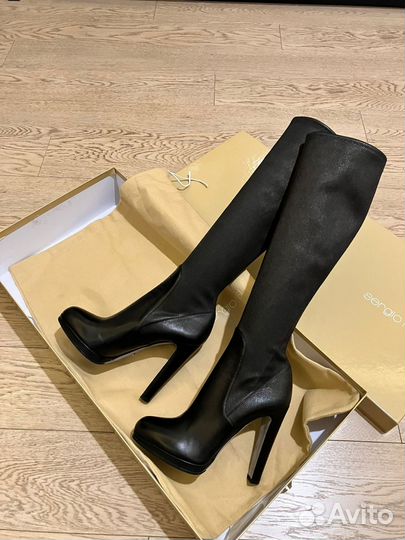 Сапоги женские натуральная кожа 37,5 размер