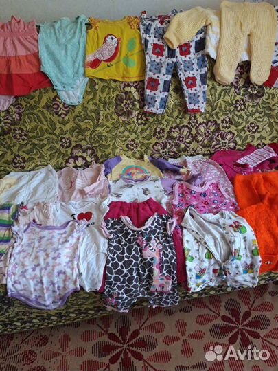 Одежда для девочки.пакетом. От 0-12 месяцев