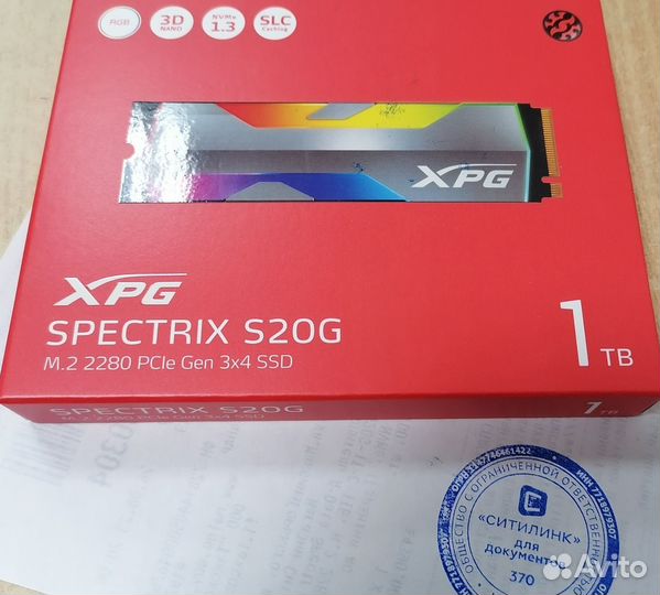 Новый SSD NVMe Диск m2 на 1 Tb с RGB Гарантия