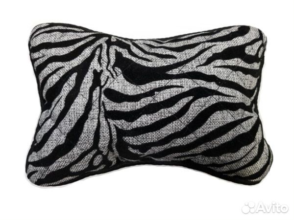 Подушка на подголовник Рогожка зебра