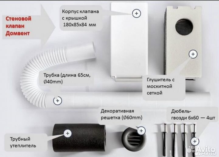 Приточный вентиляционный клапан Домовент Оптима