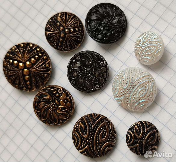 Пуговицы стеклянные Чехия