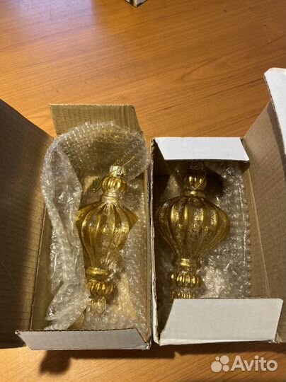 Стеклянные ёлочные украшения винтаж