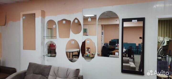 Зеркало с зd рисунком цветы бабочки сердечки