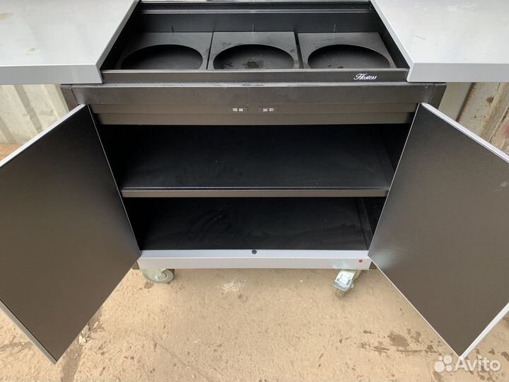 Тумба на колесах с подогревом тарелок hl6232sv