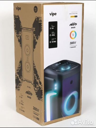 300 ватт. Блютуз колонка Vipe nitro X 7 PRO